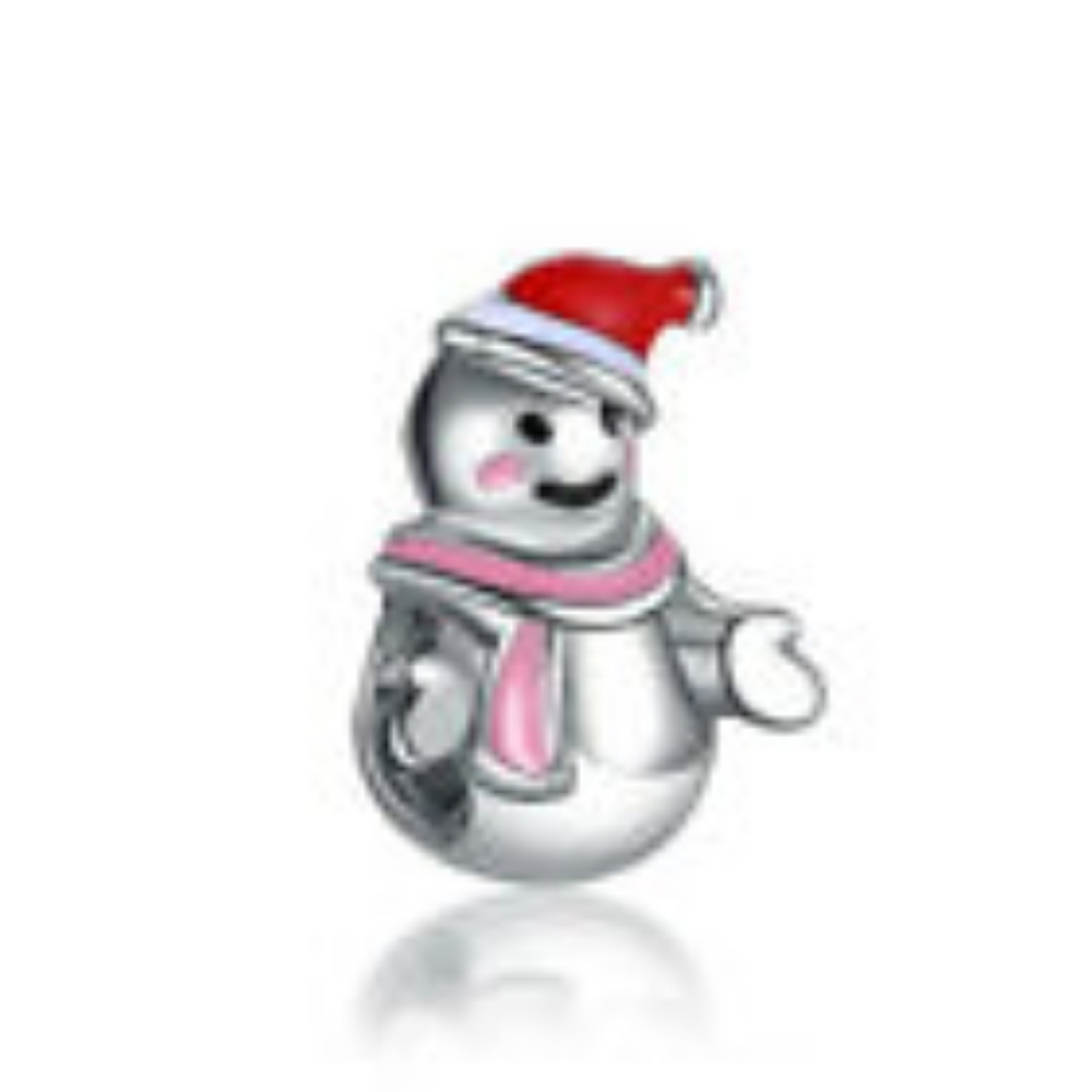 925 Silver Snowman European Charm